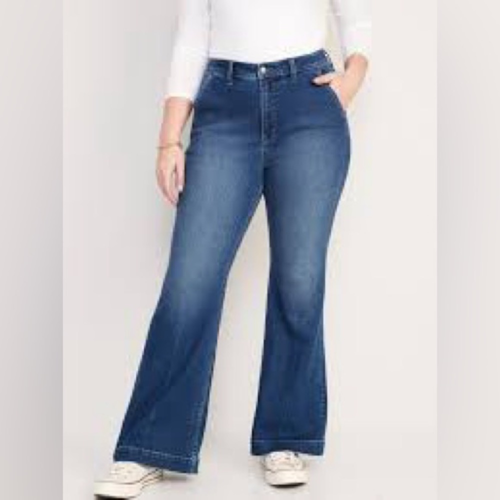Trouser flare jeans - blue